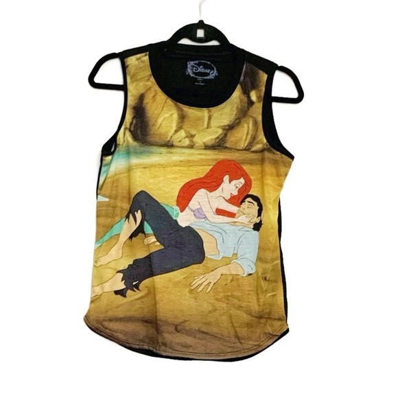 Disney Tops - Disney Ariel The Little Mermaid Prince Eric Beach Tank Top Size Small Juniors